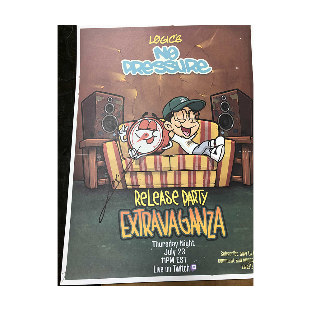 Logic SIGNED RELEASE PARTY EXTRAVAGANZA LIMITED EDITION POSTER Def