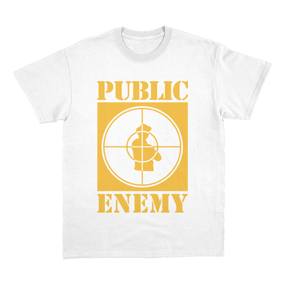 Public Enemy Sniper Logo Classic White T Shirt Def Jam Official Store