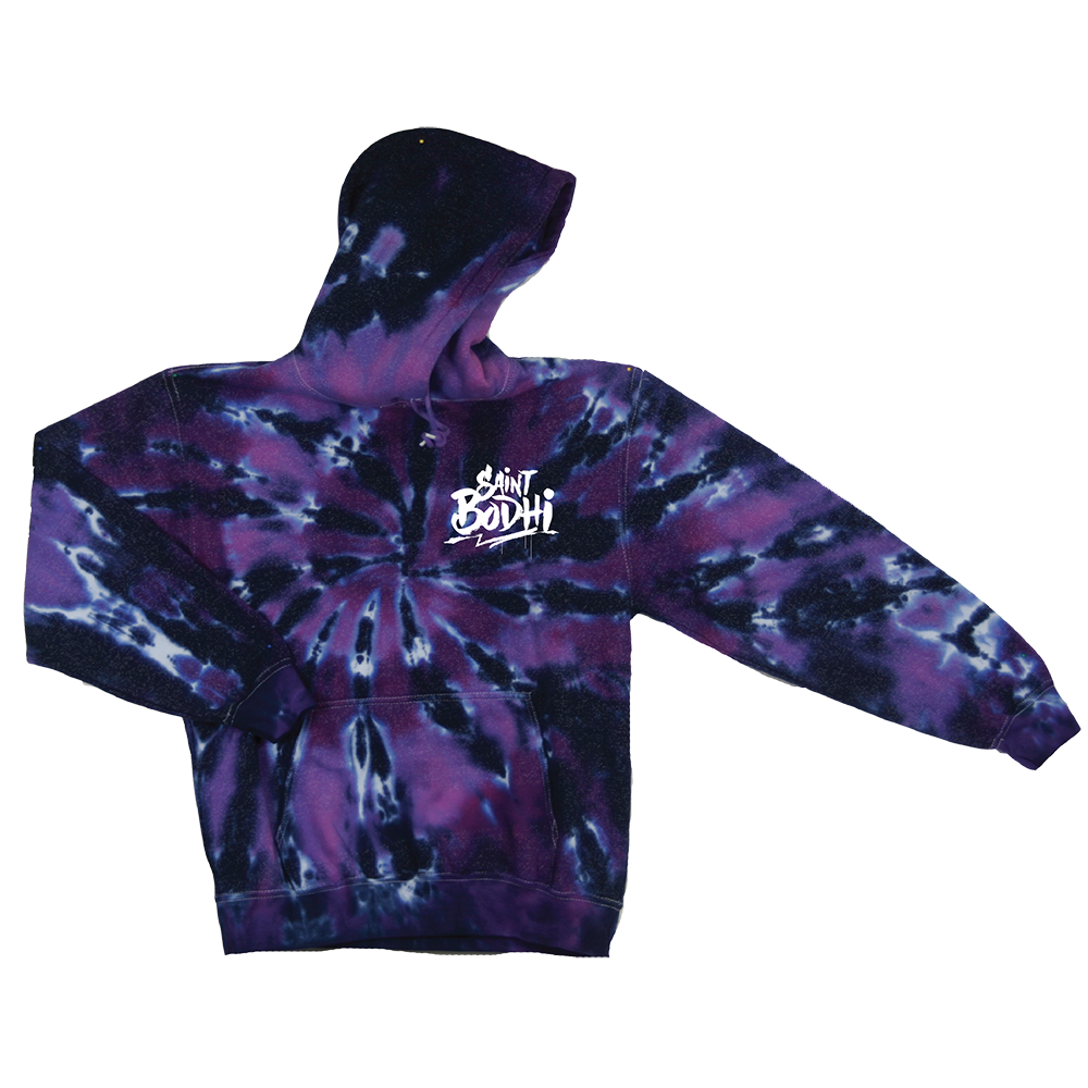 Saint Bodhi: Purple Tie Dye Saint Bodhi Hoodie - Def Jam