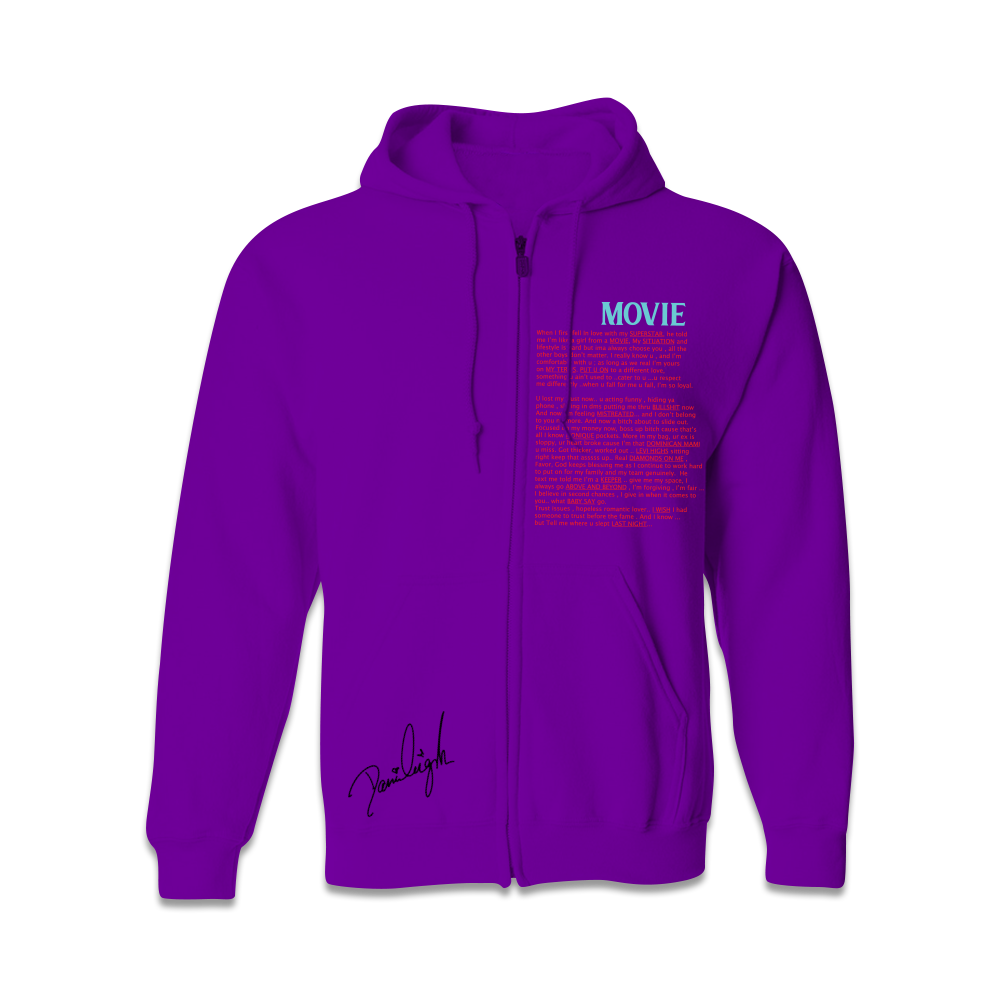 DaniLeigh: Movie Purple Zip Up Hoodie - Def Jam | Official Store