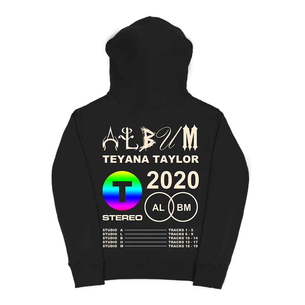 Teyana Taylor: Vinyl Record Black Hoodie back