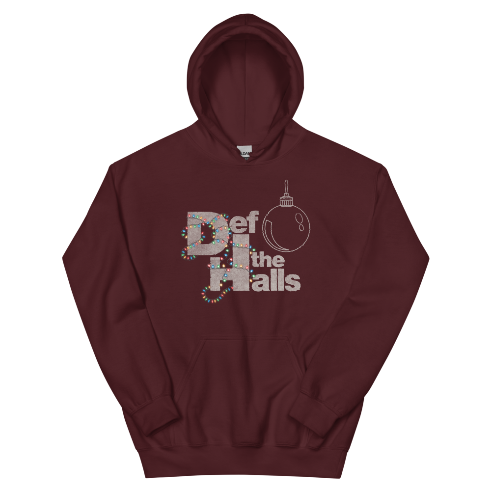 Def The Halls Hoodie Maroon / S
