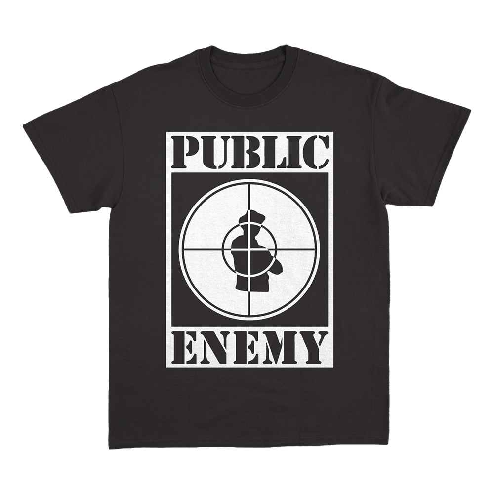 Public Enemy: Sniper Logo Classic Black T-Shirt