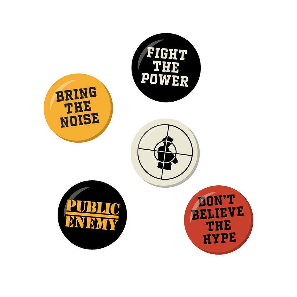 Public Enemy: Nation 5 Button Set