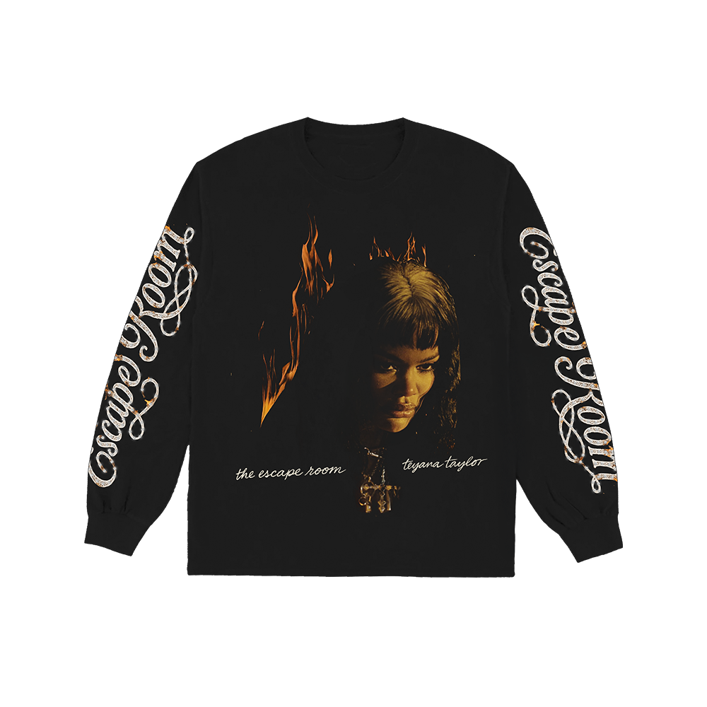 Script Longsleeve In Black Front