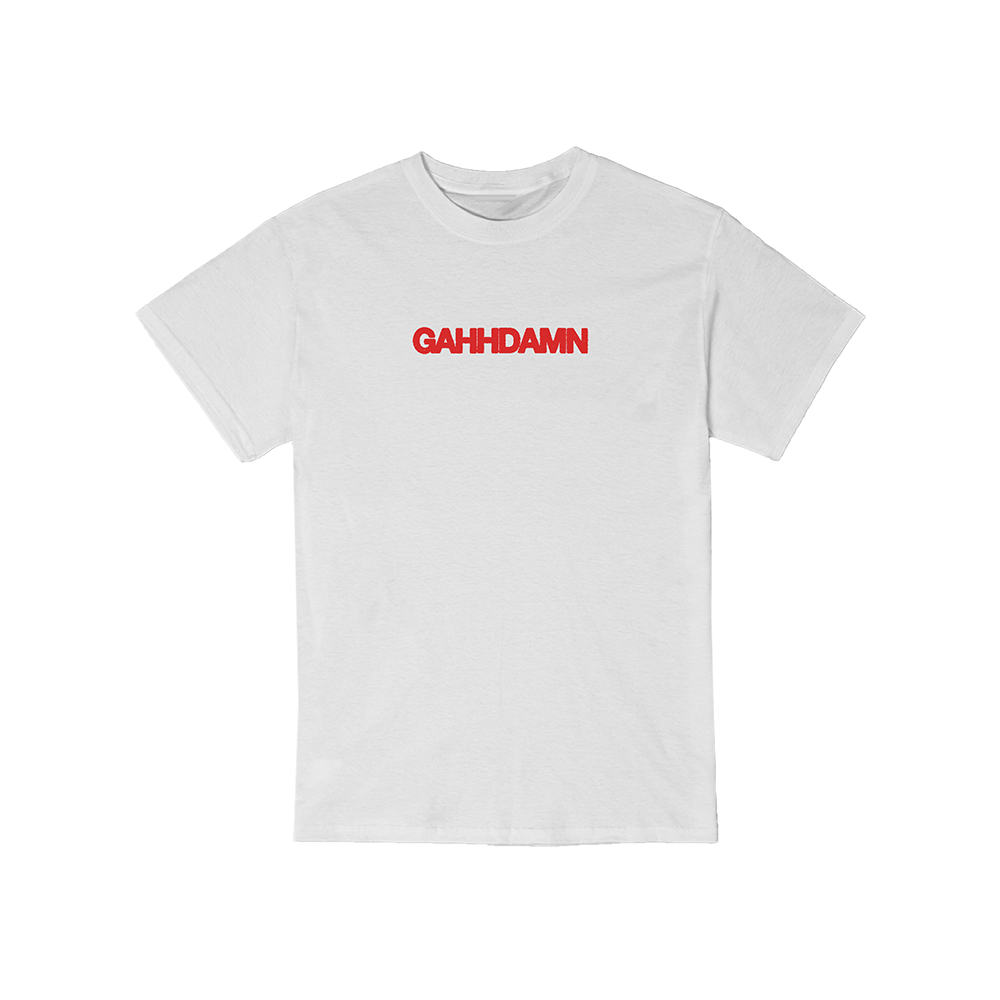 Chase Shakur: Gahhdamn White T-Shirt front