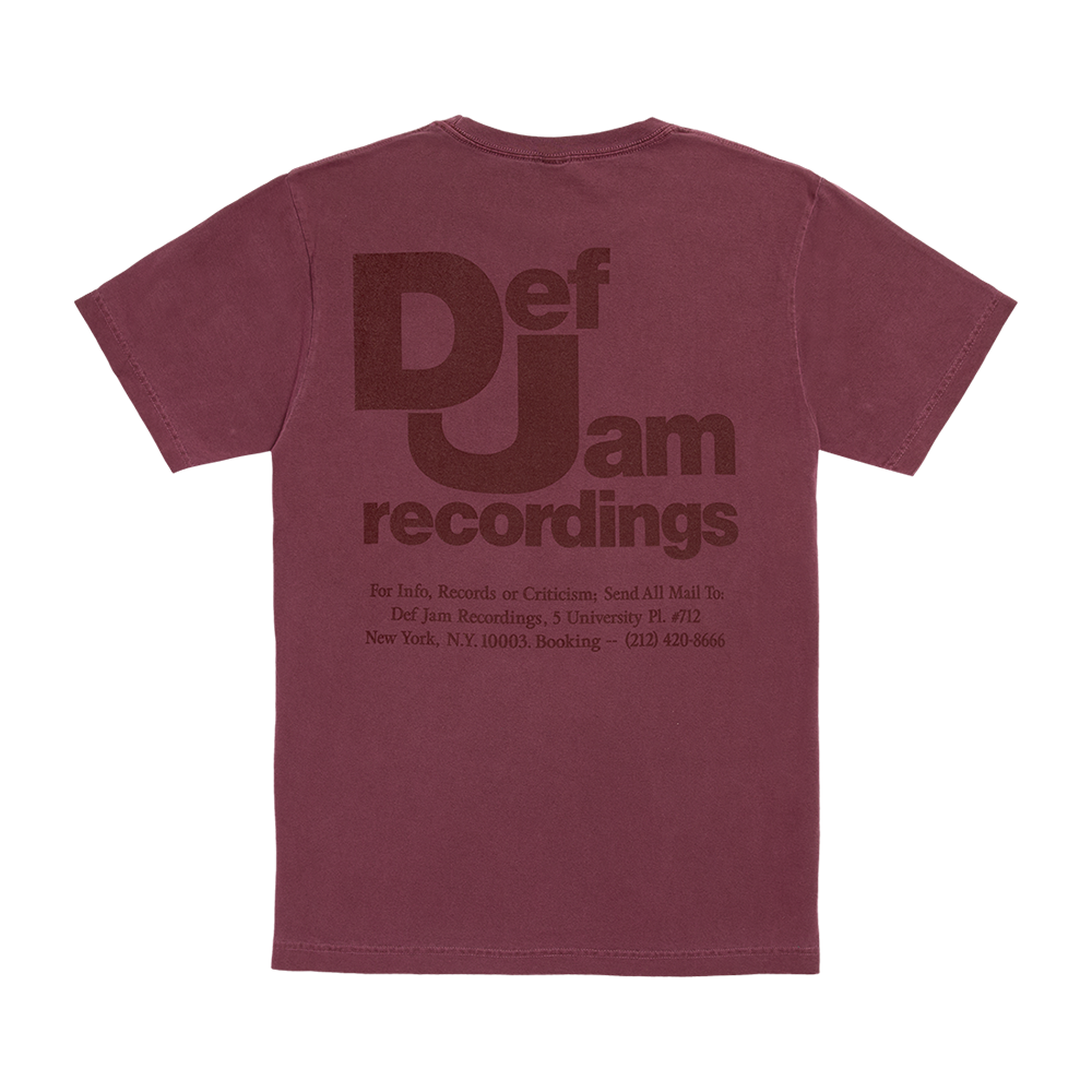 Def Jam Tee - Maroon - Def Jam | Official Store