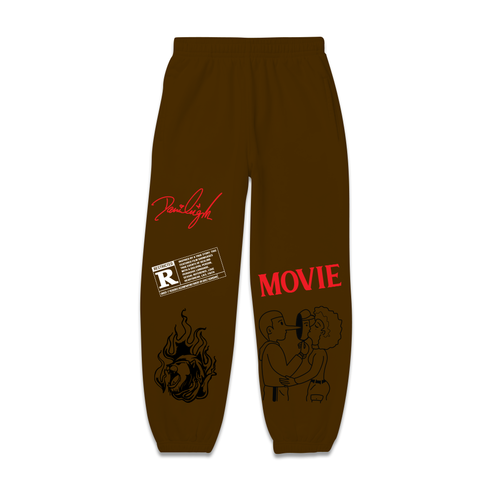 DaniLeigh: Movie Brown Sweatpants Front