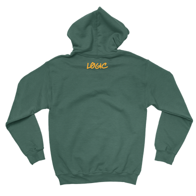 Logic: NO PRESSURE LIMITED EDITION GREEN HOODIE BACK