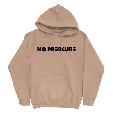 Logic: NO PRESSURE LIMITED EDITION TAN HOODIE FRONT