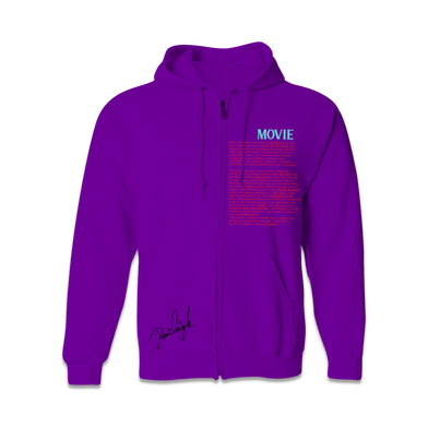 DaniLeigh: Movie Purple Zip Up Hoodie Front